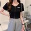 Slim zipper crop top ครอปซิปมินิ