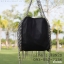 กระเป๋า mini vintage bag สายโซ่ 8 นิ้ว หนังดำ