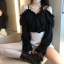เสื้อลินินเปิดไหล่ แขนยาว Linen blouse
