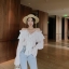 เสื้อลินินเปิดไหล่ แขนยาว Linen blouse