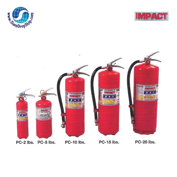 ถังดับเพลิงเคมีแห้ง แบรนด์ IMPACT รับประกัน 5 ปี ถังดับเพลิงเคมีแห้ง แบรนด์ IMPACT รับประกัน 5 ปี