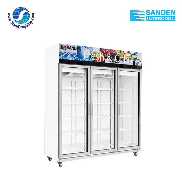 ตู้แช่เย็น SANDEN กระจก 3 ประตู รุ่น OEM-1805i inverter ความจุ 53 .9 คิว (1,526 ลิตร) กว้าง 180 ซม. ลึก 66 ซม. สูง 205 ซม. รับประกันความเย็น 1 ปี รับประกันคอมเพรสเซอร์ 5 ปี