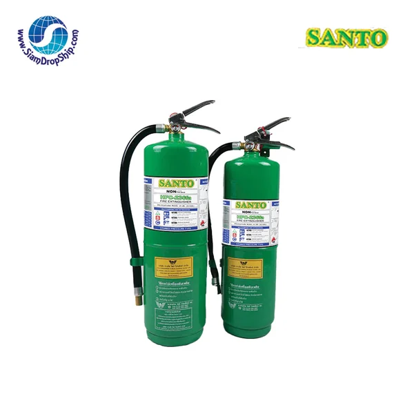 ถังดับเพลิงชนิดน้ำยาเหลวระเหย แบรนด์ SANTO รุ่น HFC - 236fa รับประกันน้ำยาดับเพลิง 5 ปีเต็ม