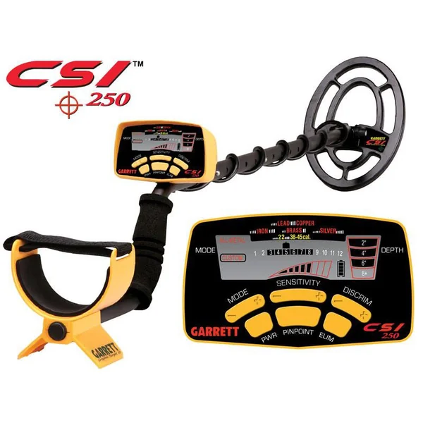 เครื่องตรวจจับโลหะใต้ดิน GARRETT CSI 250 มีแถบ bargraph ที่แสดงขึ้นมาจะบอกปริมาณแร่ และความเข้มของสัญญาณโลหะที่ตรวจพบ มีปุ่มโหมด Mode เลือกตั้งค่าแบบ Auto เพื่อตรวจจับโลหะตามชนิดที่ต้องการ เช่น โหมดจิวเวอร์รี่ โหมดวัตถุโบราญ โหมดเหรียญ เป็นต้น รับประกันศู เครื่องตรวจจับโลหะใต้ดิน GARRETT CSI 250 มีแถบ bargraph ที่แสดงขึ้นมาจะบอกปริมาณแร่ และความเข้มของสัญญาณโลหะที่ตรวจพบ มีปุ่มโหมด Mode เลือกตั้งค่าแบบ Auto เพื่อตรวจจับโลหะตามชนิดที่ต้องการ เช่น โหมดจิวเวอร์รี่ โหมดวัตถุโบราญ โหมดเหรียญ เป็นต้น รับประกันศู