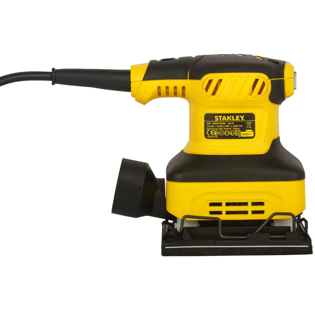 STANLEY เครื่องขัดกระดาษทรายแบบสั่น 1/4" กำลังไฟ 240วัตต์ ขนาดกระดาษทราย 140x115มม. รุ่น SS24