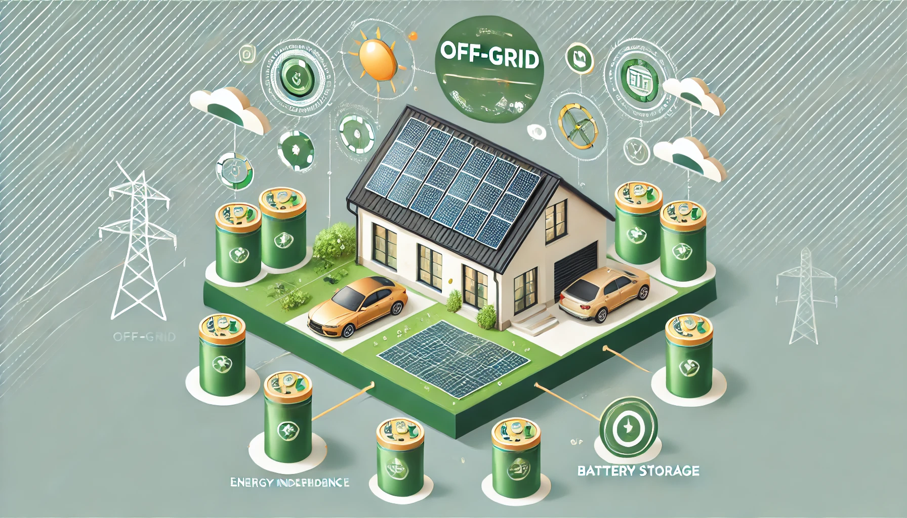 ระบบ Off-Grid (ใช้แบตเตอรี่เก็บพลังงาน) 🔋